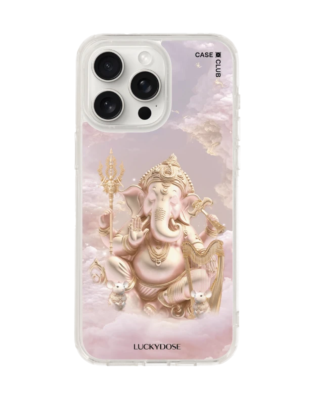 iphone 15 pro max clear case luckydose ganesha ganapati